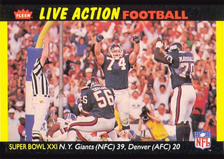 1987 Fleer Team Action Super Bowl XXI #85 Football Card