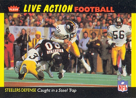 1987 Fleer Team Action Steelers-Caught in a steel trap #44 Football Card