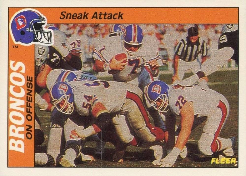 1988 Fleer Team Action Broncos-Sneak attack #5 Football Card