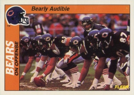 1988 Fleer Team Action Bears-Bearly audible #29 Football Card