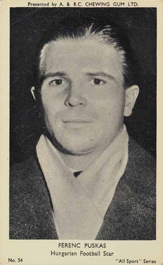 1954 A & BC All Sport Series Ferenc Puskas #54 Other Sports Card
