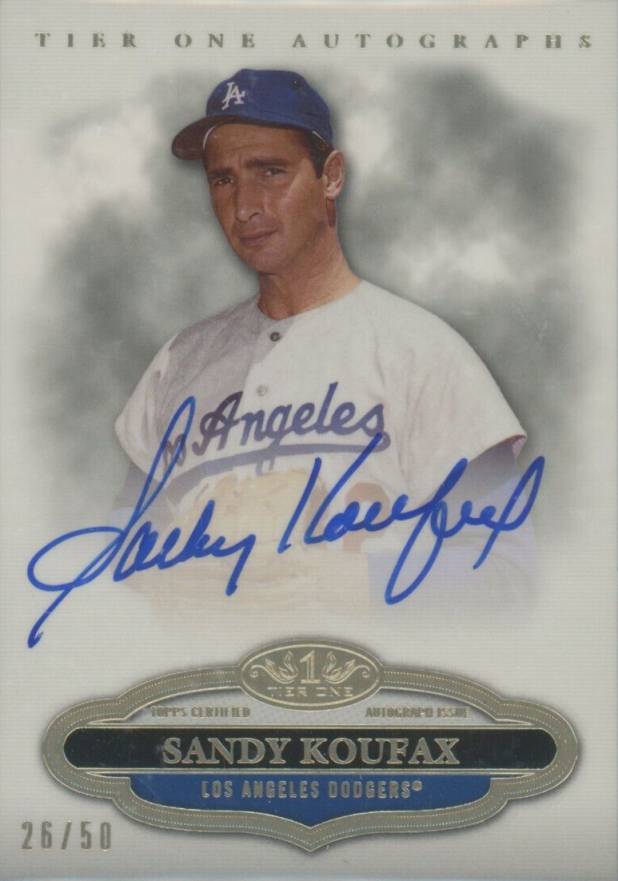 2013 Topps Tier One Autograph Sandy Koufax #TTASK Baseball Card