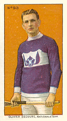 1910 Imperial Tobacco Olivier Secours National Team #93 Hockey Card