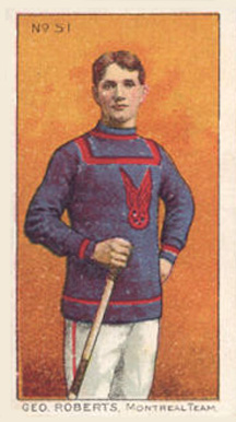 1910 Imperial Tobacco Geo. Roberts, Montreal Team #51 Hockey Card