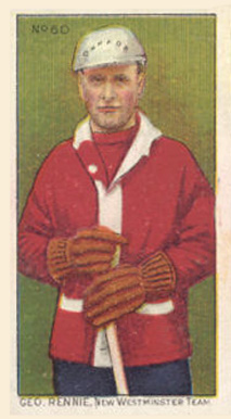 1910 Imperial Tobacco Geo. Rennie, New Westminster Team #60 Hockey Card