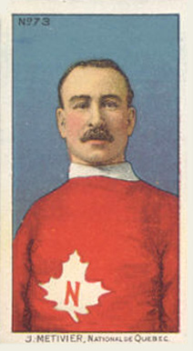 1910 Imperial Tobacco J. Metivier, National de Quebec #73 Hockey Card