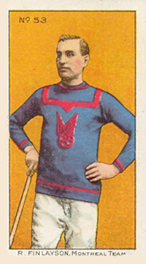 1910 Imperial Tobacco R. Finlayson Montreal team #53 Hockey Card