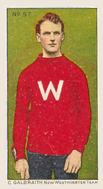 1910 Imperial Tobacco C. Galbraith New Westminster Team #57 Hockey Card