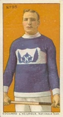 1910 Imperial Tobacco Edouard L'Heureux Nationale Team #95 Hockey Card