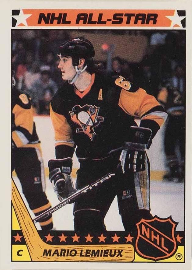 1987 Topps Stickers Mario Lemieux #11 Hockey Card