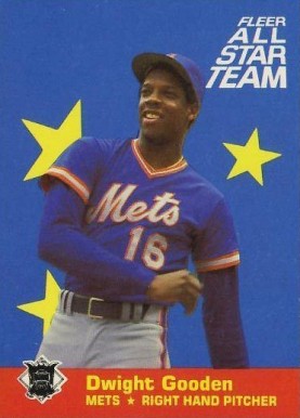 1986 Fleer All-Stars Dwight Gooden #10 Baseball Card