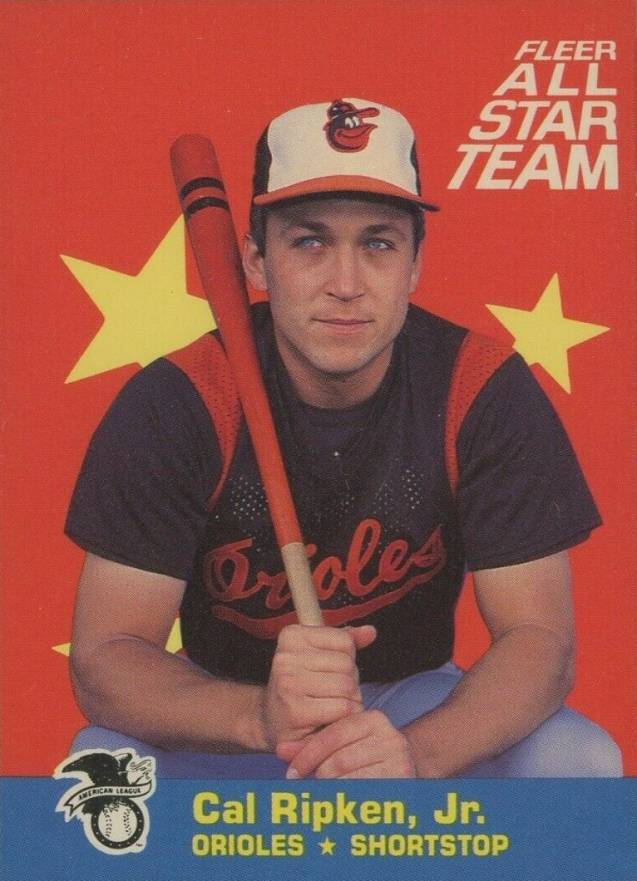 1986 Fleer All-Stars Cal Ripken Jr. #5 Baseball Card