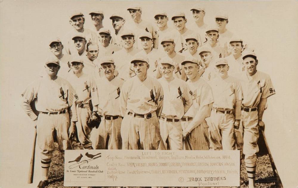 1928 Block Brothers St.Louis Cardinals Postcard St. Louis Cardinals # Baseball Card