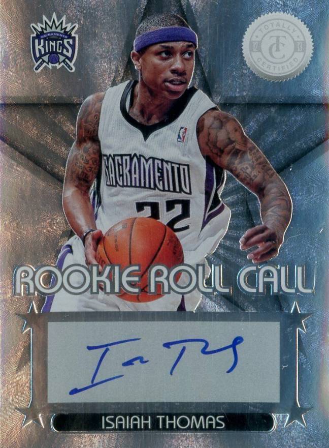 2012 Panini Totally Certified Rookie Roll Call Autograph Isaiah Thomas #10 Basketball Card