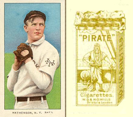 1912 Pirate Cigarettes Mathewson, N.Y. Nat'L #50.5 Baseball Card