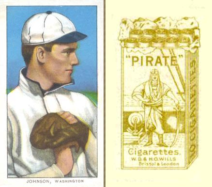 1912 Pirate Cigarettes Walter Johnson #40 Baseball Card