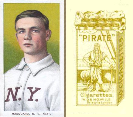 1912 Pirate Cigarettes Rube Marquard #50 Baseball Card