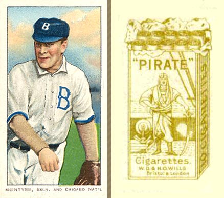 1912 Pirate Cigarettes Harry McIntyre #55 Baseball Card