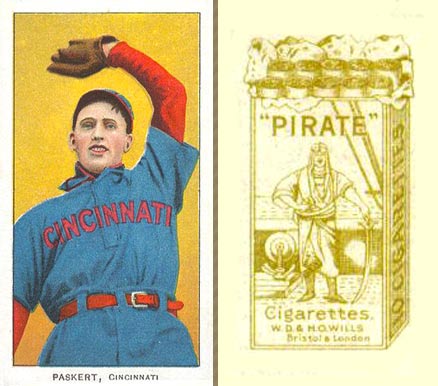 1912 Pirate Cigarettes Dode Paskert #67 Baseball Card