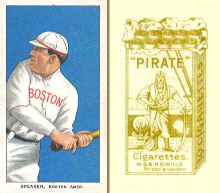 1912 Pirate Cigarettes Tris Speaker #77 Baseball Card