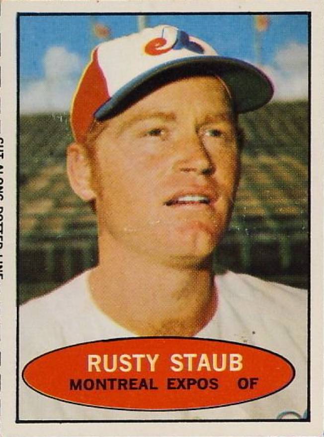1971 Bazooka No Number Rusty Staub # Baseball Card