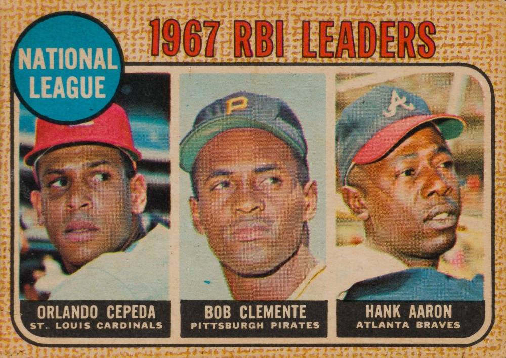1968 Venezuela Topps 1967 NL RBI Leaders #3 Baseball Card