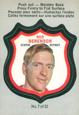 1972 O-Pee-Chee Players Crests Red Berenson #7 Hockey Card