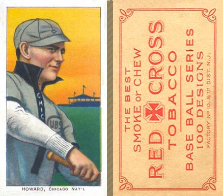 1910 Red Cross Tobacco Type 1 Del Howard # Baseball Card
