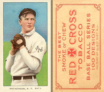 1910 Red Cross Tobacco Type 1 Christy Mathewson # Baseball Card