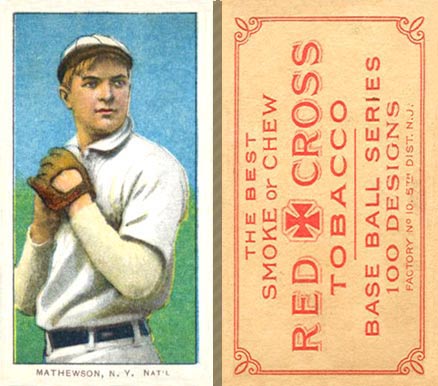 1910 Red Cross Tobacco Type 1 Christy Mathewson # Baseball Card