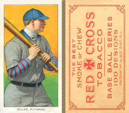 1910 Red Cross Tobacco Type 1 Dots Miller # Baseball Card