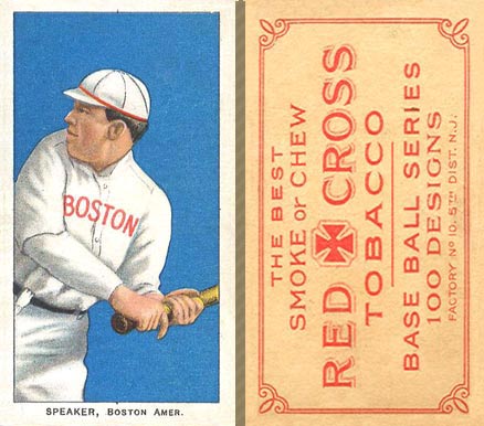 1910 Red Cross Tobacco Type 1 Tris Speaker # Baseball Card