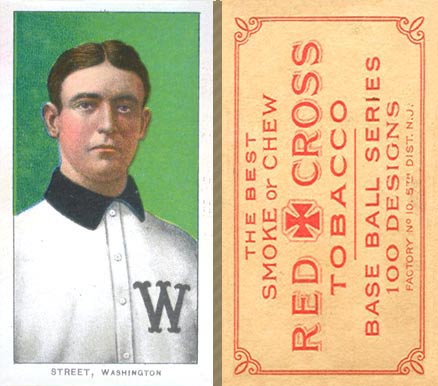 1910 Red Cross Tobacco Type 1 Gabby Street # Baseball Card