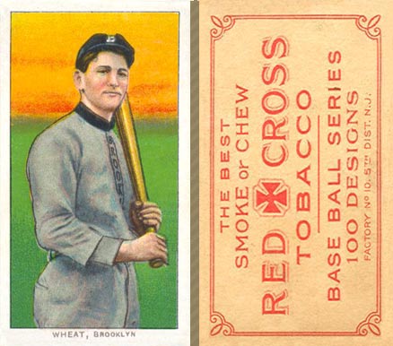 1910 Red Cross Tobacco Type 1 Zack Wheat # Baseball Card