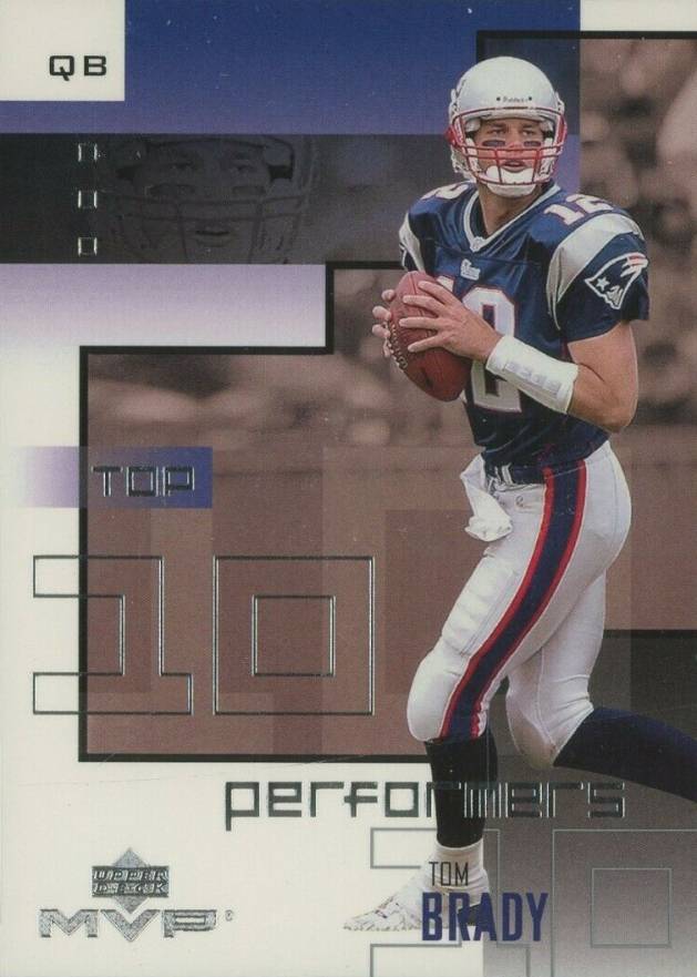 2002 Upper Deck MVP Top 10 Tom Brady #TT-3 Football Card