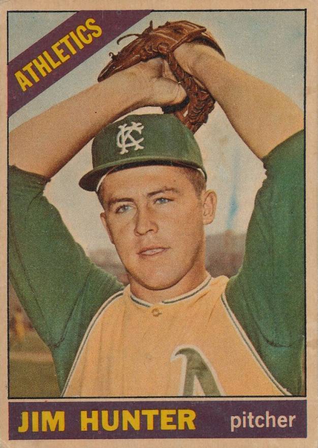 1966 Venezuela Topps Jim Hunter #36 Baseball Card