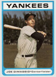 1972 Bowery Bank Joe DiMaggio # Baseball Card