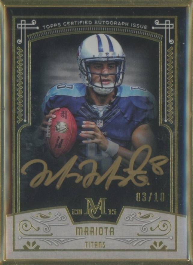 2015 Topps Museum Collection Framed Autographs Marcus Mariota #MM Football Card