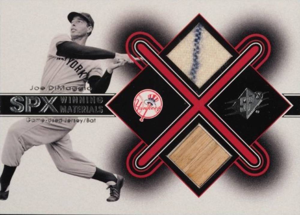 2001 SPx Winning Materials Jersey/Bat Joe DiMaggio #JD Baseball Card