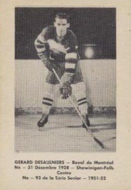 1951 Laval Dairy QSHL G. Desaulniers #93 Hockey Card