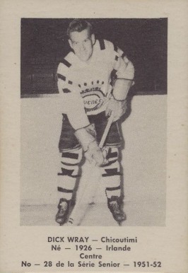 1951 Laval Dairy QSHL Dick Wray #28 Hockey Card