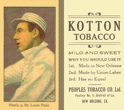 1911 Kotton Plank, p. St. Louis Feds # Baseball Card