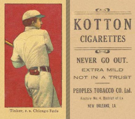 1911 Kotton Tinker, s.s. Chicago Feds #95 Baseball Card
