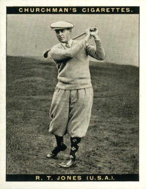 1927 W.A. & A.C. Churchman Famous Golfers Ser.of 12 R.T. Jones #7 Golf Card