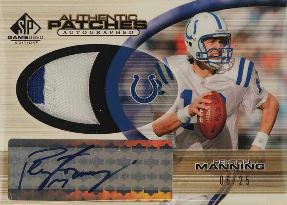 2004 SP Game Used Authentic Patches Peyton Manning #AAP-PM Football Card