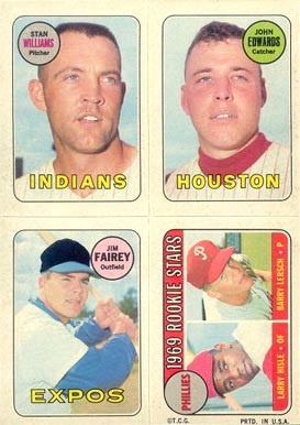 1969 Topps 4 in 1's Edwards/Fairey/Phil. Rookies/Williams # Baseball Card