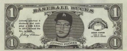 1962 Topps Bucks Johnny Podres # Baseball Card
