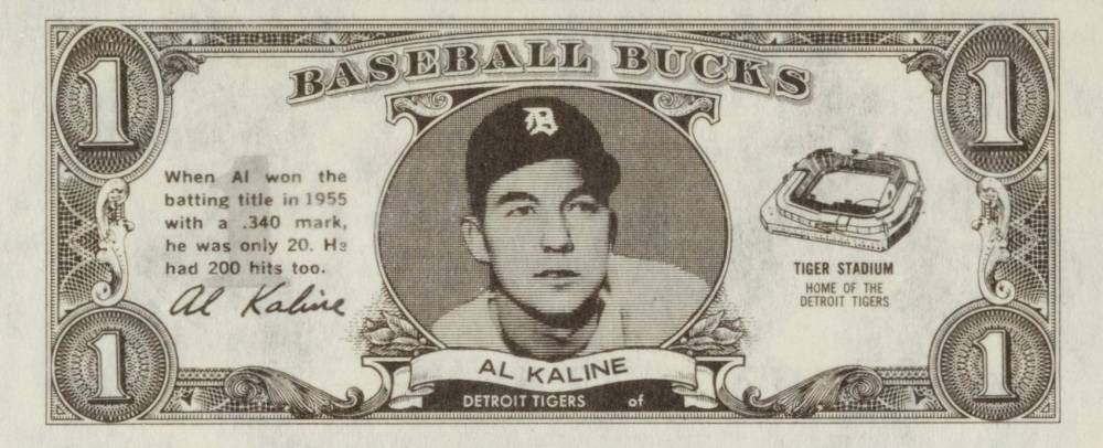 1962 Topps Bucks Al Kaline # Baseball Card