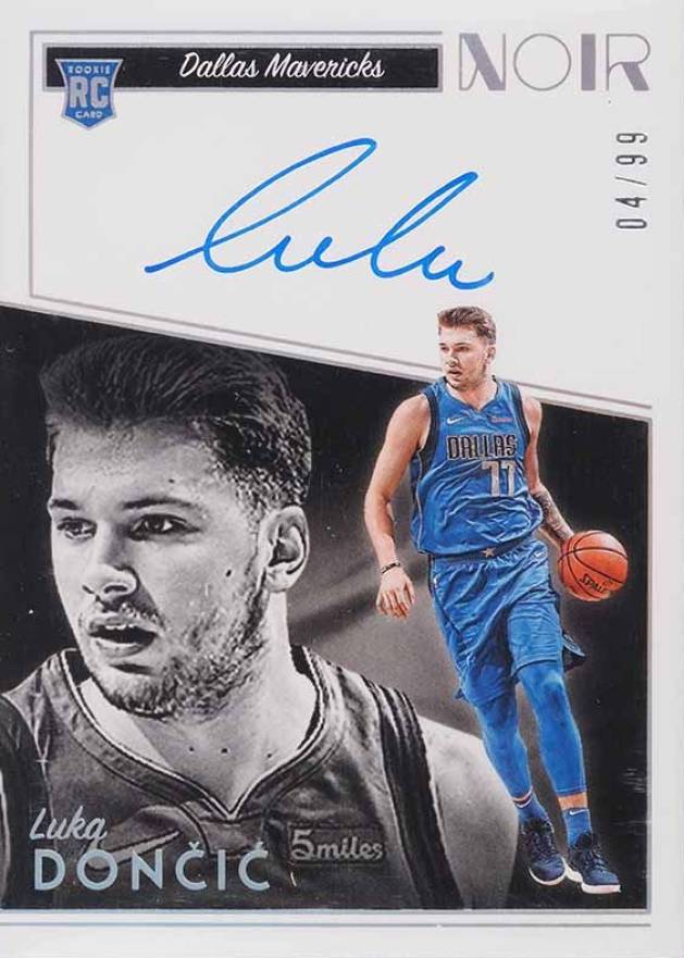 2018 Panini Noir Luka Doncic #392 Basketball Card