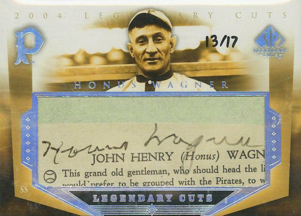 2004 SP Legendary Cuts Cut Signature Honus Wagner #HW Baseball Card